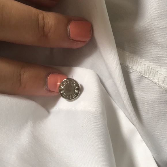 White silver-circle button up - Picture 4 of 4